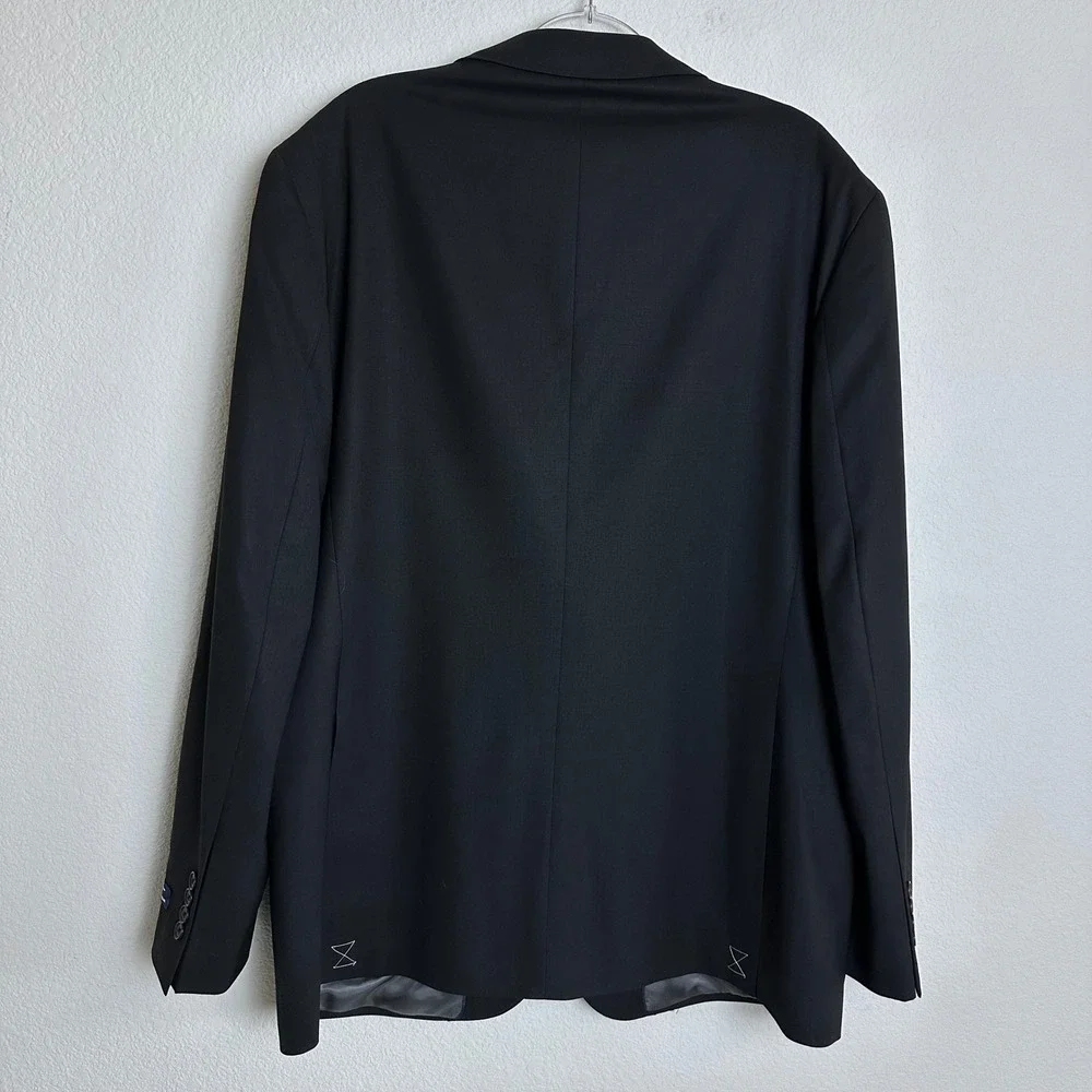Brooks Brothers Explorer Collection Black Merino‎ Wool Suit Jacket 48 L NEW $789
